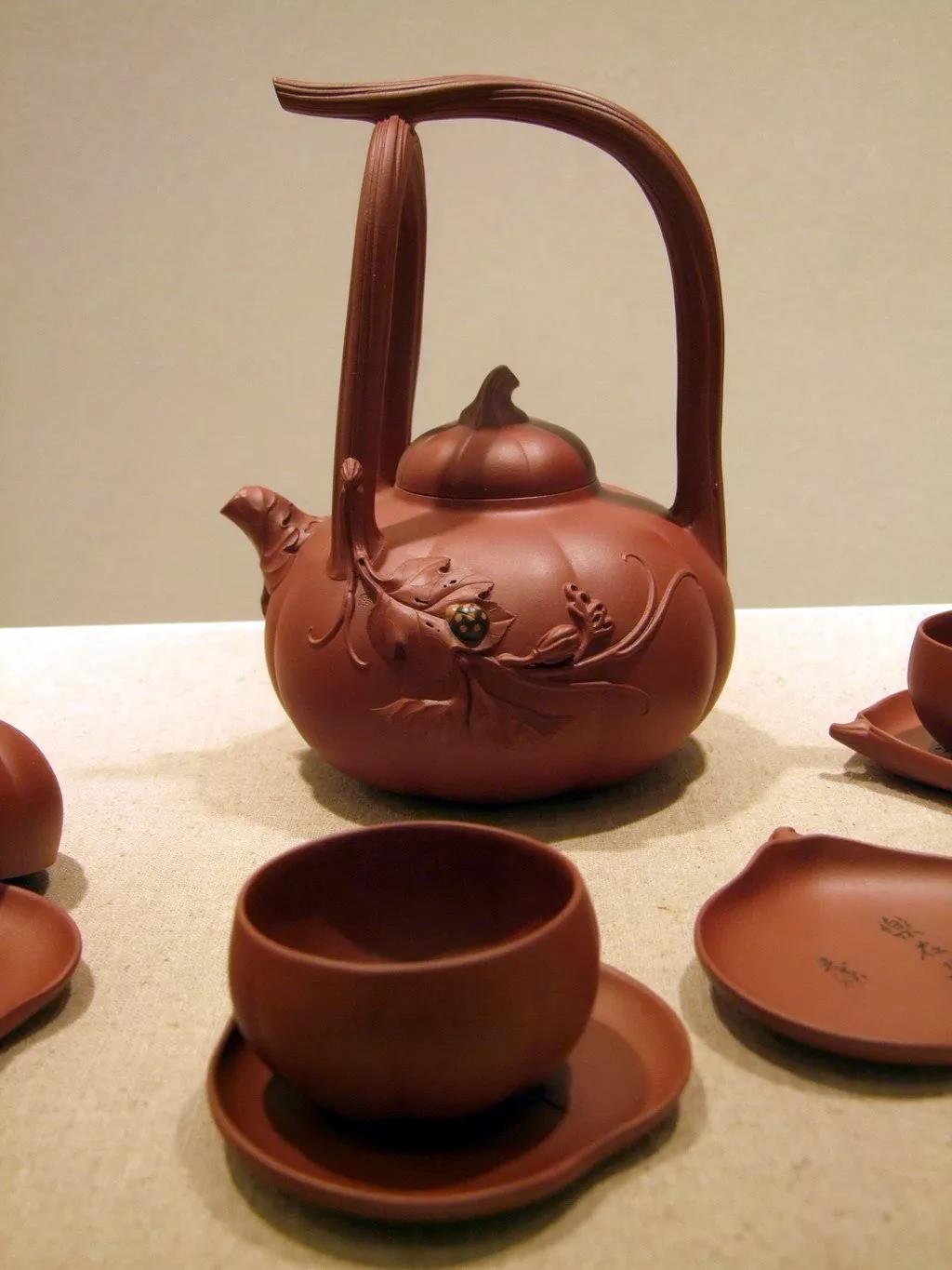 10種最美花器提梁壺，精美別致雕花紫砂壺!